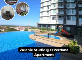 Zulanie Family Studio at D'Perdana Apartment, Spacious and Cozy with POOL, Free Wifi & Netflix