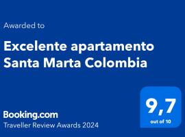 Excelente apartamento Santa Marta Colombia、サンタ・マルタにあるエル・ロダデロ・ビーチの周辺ホテル