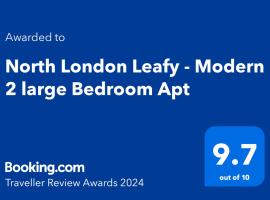 North London Leafy - Modern 2 large Bedroom Apt، فندق بالقرب من توتيريج وويتستون، Totteridge