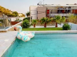 Maison, piscine, plage, commerce restaurant
