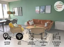 Le Cocon Troyen - Appartement 3 chambres avec 2 parkings, idéal familles et pros