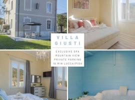 [*ViLLA GiUSTi LiBERTY HOME*] SPA BBQ Wifi Parking, ξενοδοχείο με σπα στη Λούκα