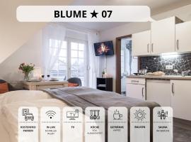Blumenvilla 7 mit Küche, Balkon, Sauna und Garten, cheap hotel in Schneverdingen