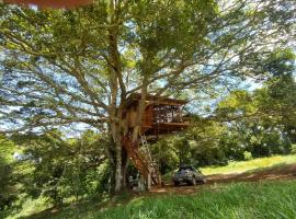 Casa na Árvore sítio Iananda, tjaldstæði í Sapucaí-Mirim