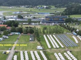 GrandPrixCamp, closest to the Red Bull Ring, up to 4 guests in a tent, luksustelt i Spielberg