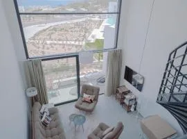 Modern and spacious apartment with beautiful roof terrace and sea view
