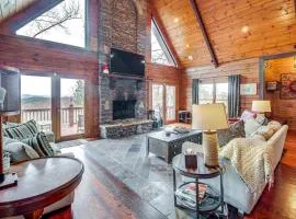 North Georgia Log Home with Long Range Views