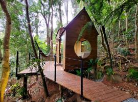 Tiny House da serra perto de São Paulo em meio a natureza、マイリポランのタイニーハウス