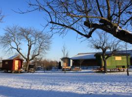 Schäferwagen im Leipziger Neuseenland、Wyhraのファームステイ