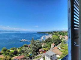 Appartement avec vue 180 sur le Lac Léman, beach hotel sa Thonon-les-Bains