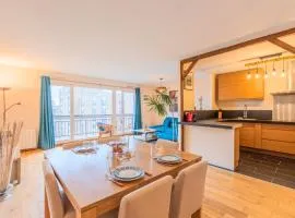 2 BR apartment with balconies & private parking