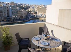 Stylish Saint Julians 1 bedroom Penthouse with Terrace in the city centre with Seaview