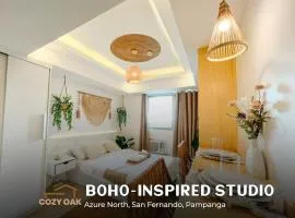 Cozy Oak: Boho-inspired Studio at Azure North