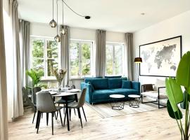 E&K living - city central - design apartment - kitchen - free parking, cheap hotel in Gersthofen