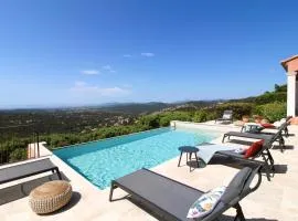 BELLE VUE Villa climatisée pour 8 personnes avec piscine chauffée et vue mer panoramique à La Londe-les-Maures