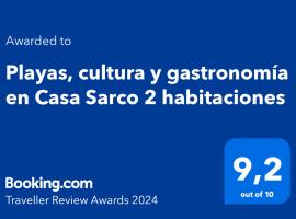 Playas, cultura y gastronomía en Casa Sarco 2 habitaciones, хотел в Сан Фернандо