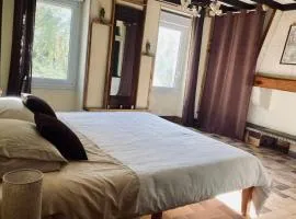 Chambre avec salle de bain privée à la campagne