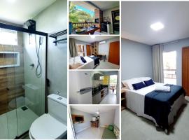 Apê Varanda Gourmet Wi-fi 300mbs Garagem Arcondiconado Cozinha completa Streaming, Hotel in Mata de Sao Joao