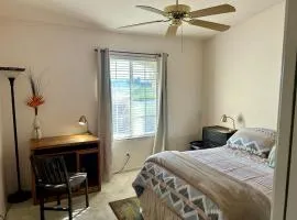 Desert oasis room with desk near Wine Country