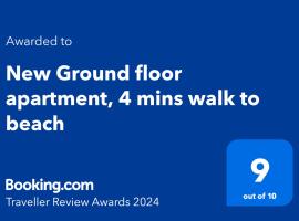 New Ground floor apartment, 4 mins walk to beach, pet-friendly hotel sa Bournemouth