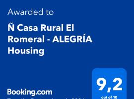 "Ñ" Casa Rural El Romeral - ALEGRÍA Housing, hotel en Arcos de la Frontera