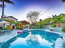 Resort style back yard heated pool and spa
