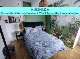 Appartement T2 "JUNGLE" Centre Ville de VITRÉ au calme coté cour, hôtel à Vitré