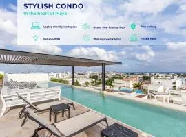 Stellar Ocean View Rooftop Pool Stay in DT Playa!