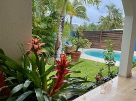 Luxueuse Villa - Jardin - Piscine - Jacuzzi - 3min du lagon, pet-friendly hotel in La Saline les Bains