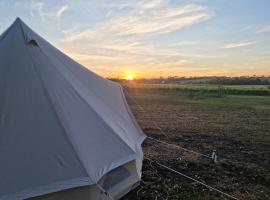 Coastal Glamp at Bellarine Estate winery, luxury tent in Bellarine