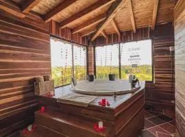 Cabaña con Jacuzzi ilimitado/BBQ/Hermosas vistas