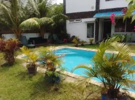 Groundfloor Apartment and Firstfloor Apartment with charming pool near sandy beach and commerces nearby