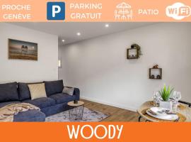 ZenBNB / Woody / Patio / Proche Genève / Parking /, hotell med parkering i Saint-Cergues