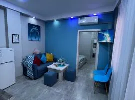 Cool Blue Interior SELF CHECK IN