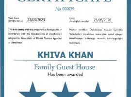 Khiva Khan Hotel, guest house in Khiva