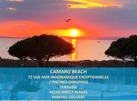 CAMARG'Beach Vue mer-Piscines-Plages-Tennis-Parking-4PERS, spa hotel in Le Grau-du-Roi