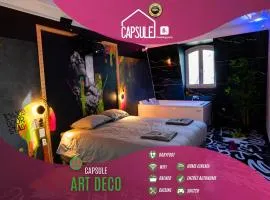 Capsule Art Déco - Jacuzzi - Netflix - Home Cinéma - Arcade de jeux & Nintendo switch - 2 chambres - Filet suspendu