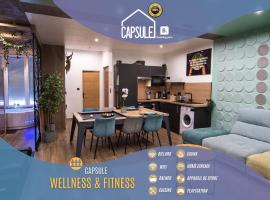 Capsule Wellness - sauna - balneo - machine de sport privatif - PS5 - 2 chambres, spa hotel in Valenciennes