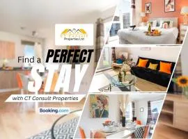 Beautiful 2 Bedroom, 2 Bathroom, Free Parking, Milton Keynes City Centre Penthouse Apartment