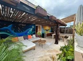 BULUC LUCH PH para grupos con Roof top y alberca privada