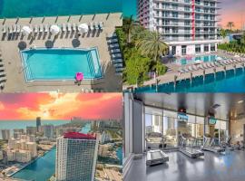 Infinity View - Balcony - Pool - Gym - Near Beach, hotel em Hallandale Beach