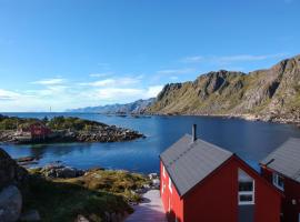 Cabin in Lofoten with spectacular view, akomodasi dapur lengkap di Ballstad