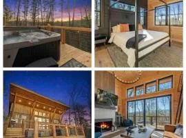 New Modern Treehaus with Views, Hot tub. 2-2 and loft