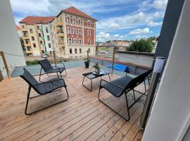 Traumhaftes Meißen-Terrasse mit Burg-und Elbblick, hotel din Meißen