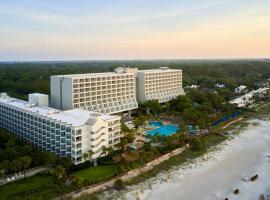 Hilton Beachfront Resort & Spa Hilton Head Island, голф хотел в Хилтън Хед Айлънд