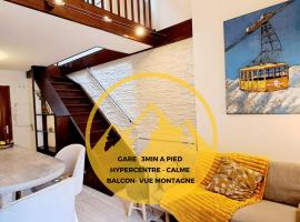 Yellow Home-by So'SerenityHome-balcon vue montagne-mezzanine, apartmán v destinaci Cluses