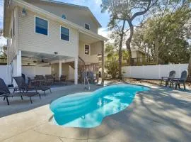 Oak Island Home w/ Pool: Walk to Long Beach!
