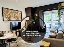 Black&White Home-by So'SerenityHome-Balcon-Parking: Cluses şehrinde bir daire