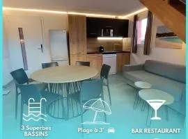 T3 Picchiarini, Clim, piscines, resto, 5' plages