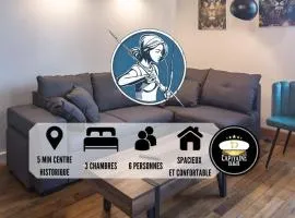 Le Logis de l'Arc - 5min Hypercentre - Max 6 Personnes